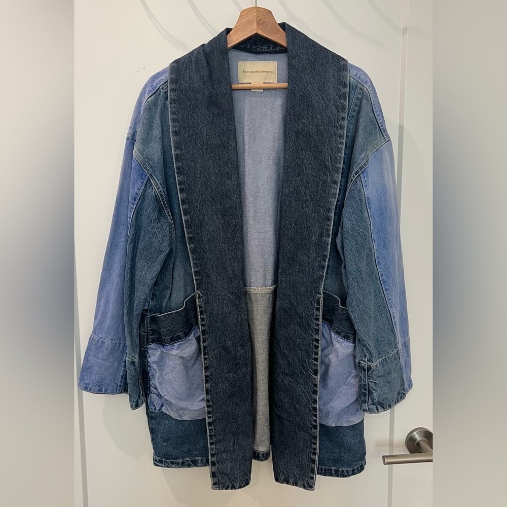 Pilcro and the Letterpress Two-Tone Denim Jacket